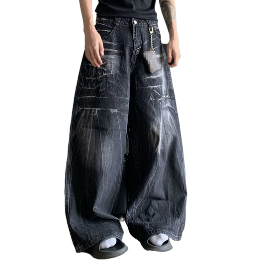COBWEB DISTRESSED DENIMS