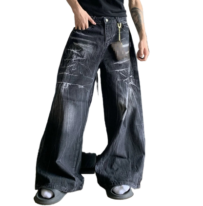 COBWEB DISTRESSED DENIMS