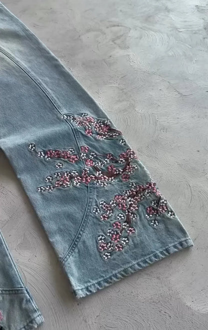 CHERRY BLOSSOM KNIGHT DENIMS