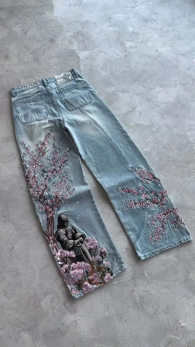 CHERRY BLOSSOM KNIGHT DENIMS
