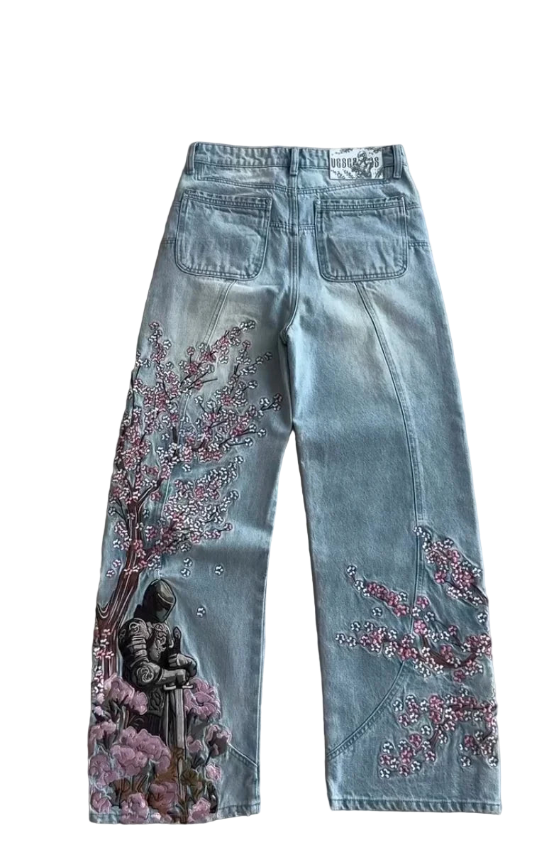 CHERRY BLOSSOM KNIGHT DENIMS