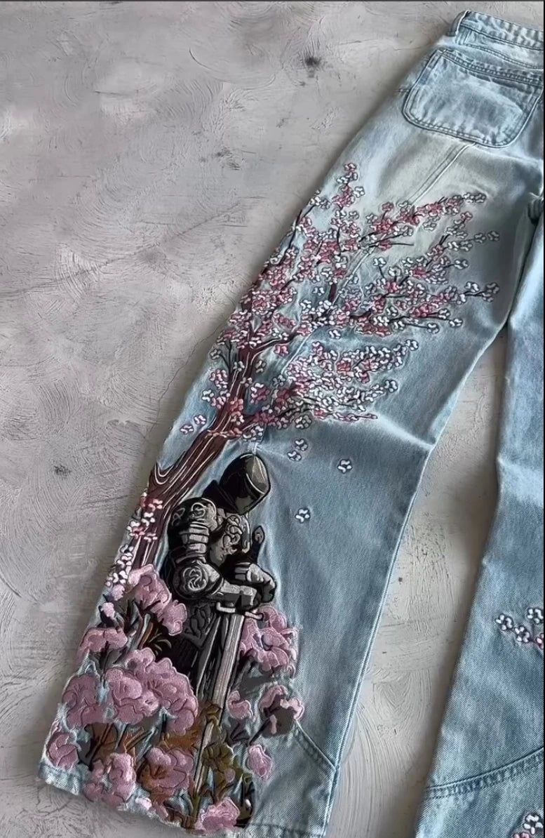CHERRY BLOSSOM KNIGHT DENIMS