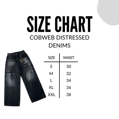COBWEB DISTRESSED DENIMS